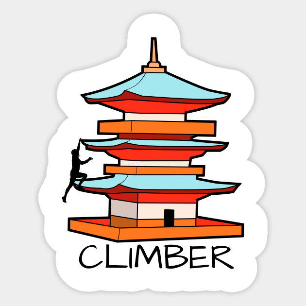 Climber Sticker by The Open Wave